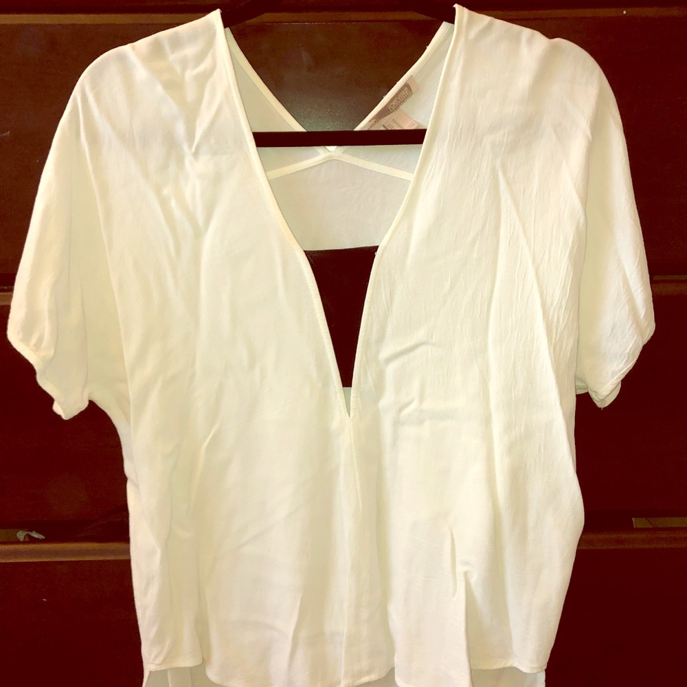 Deep v neck blouse