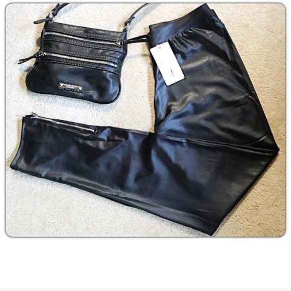 Sassy Faux Leather Zipper Leggings OS - Picture 6 of 7