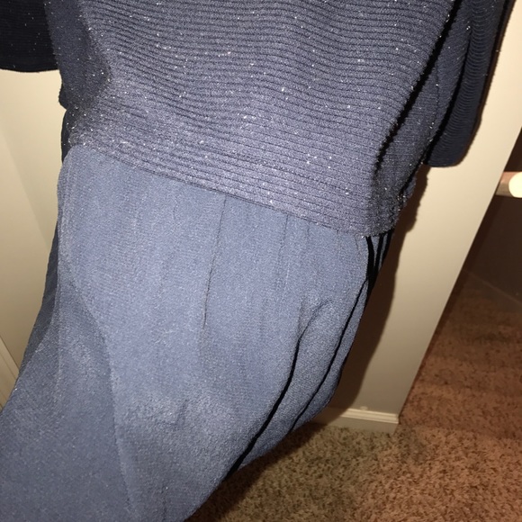 Loft Speckled Navy Sweater Blouse - Picture 3 of 6