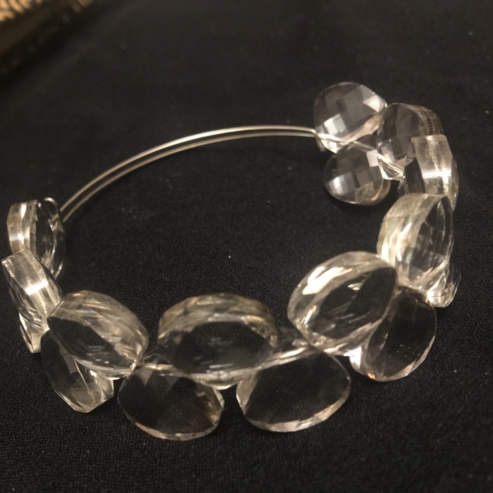 BOGO50%: Alex Ani light gray/clear crystal bangle