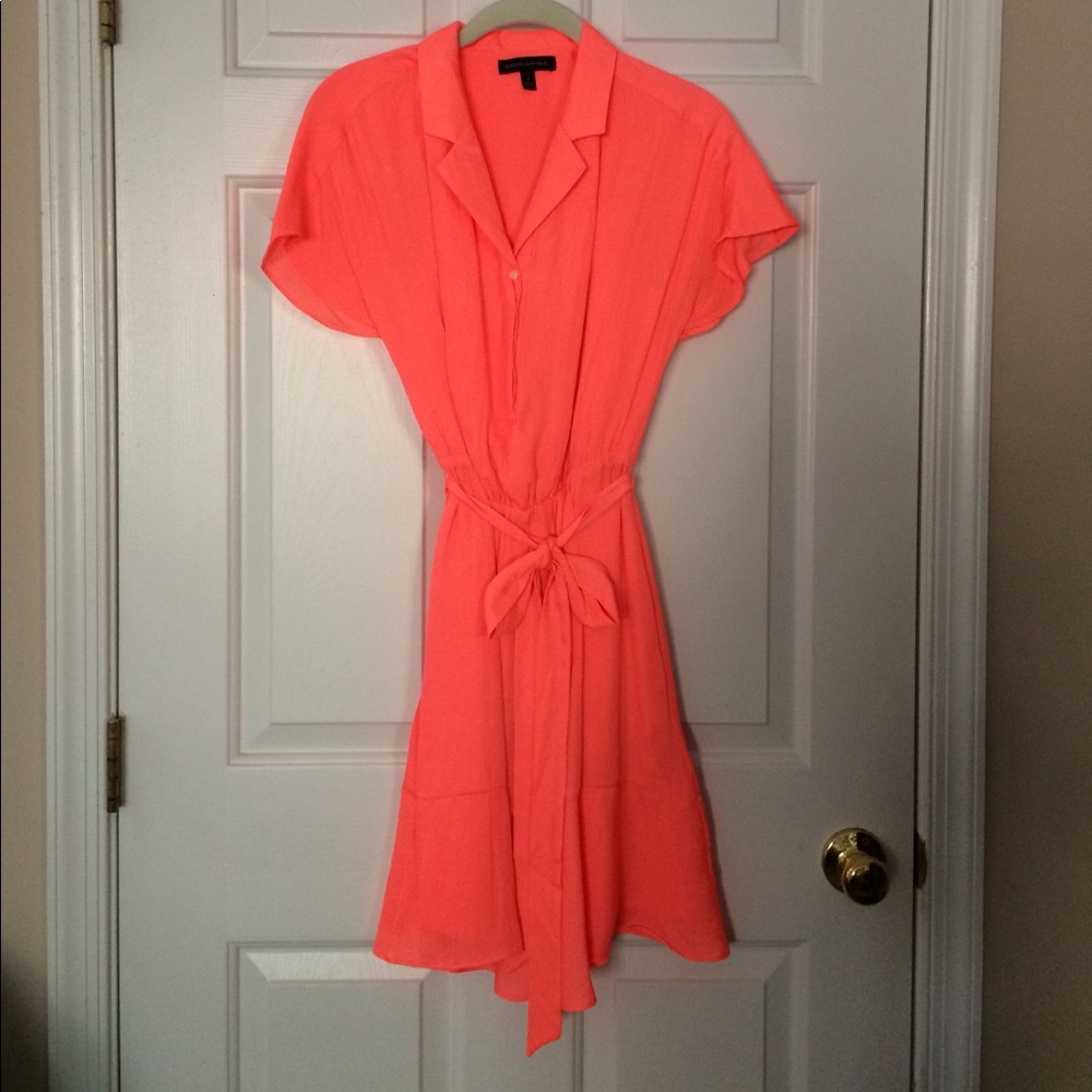 Coral Banana Republic dress