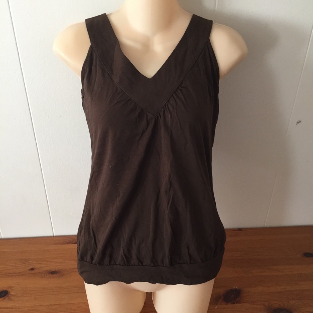 Michael Kors Brown Vneck Top