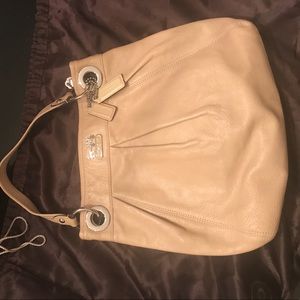 Coach Cream Patent Leather handbag "almost new".