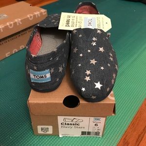 Toms Classic Navy Stars Slip On