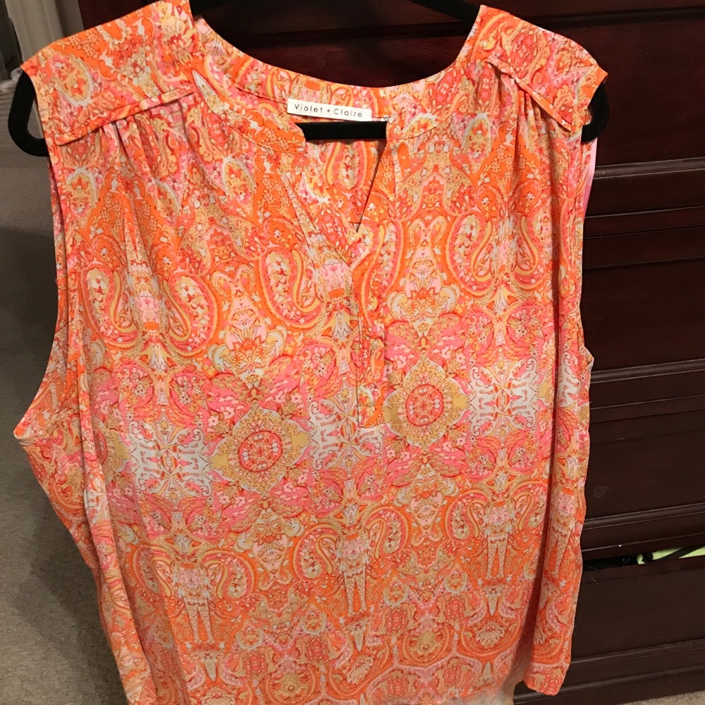 Violet & Claire orange women's 3X tank. Never worn