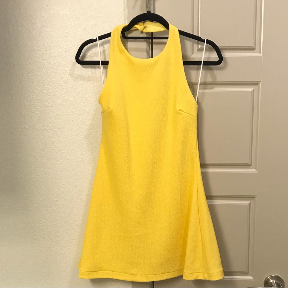 Yellow halter dress
