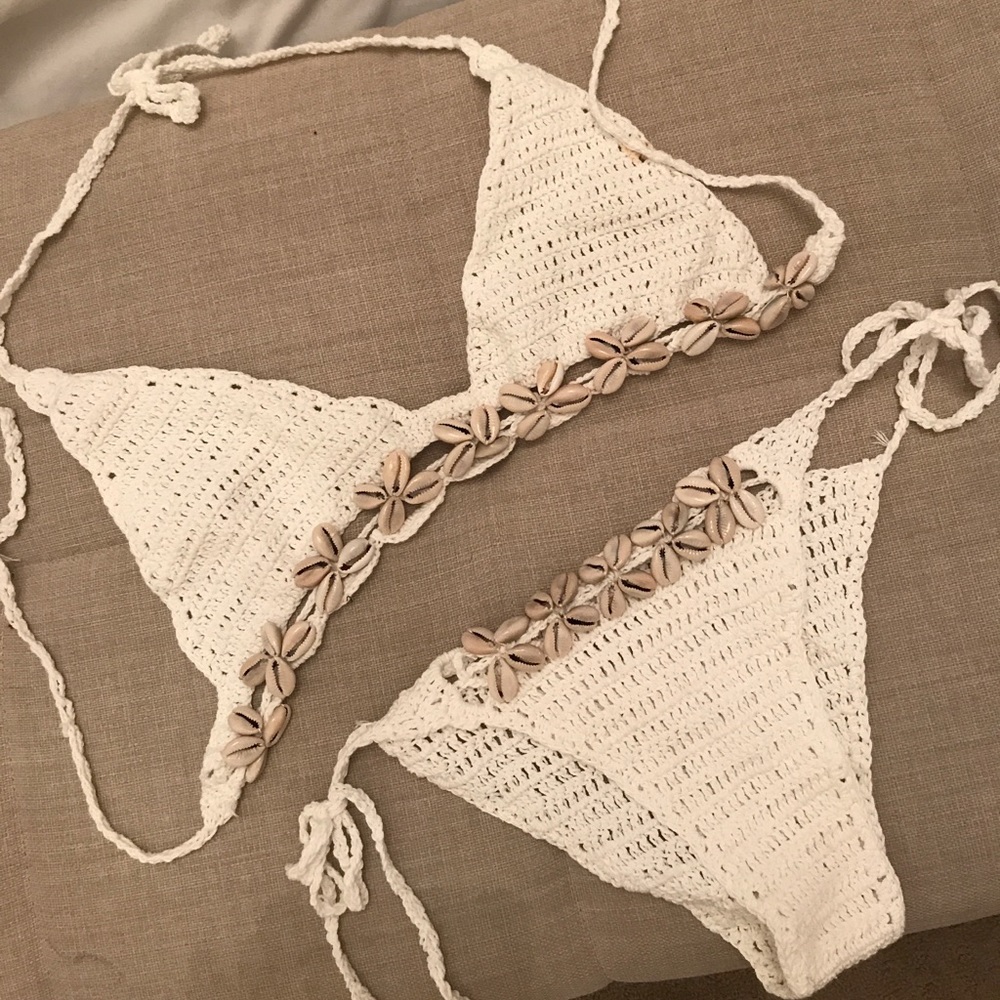 Knit seashell swimsuit