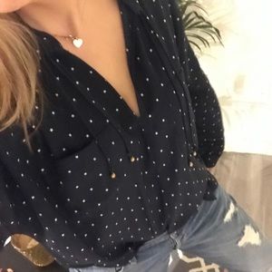 Abercrombie & Fitch Small Oversized Blouse Navy Abercrombie & Fitch Small Oversized Blouse Navy