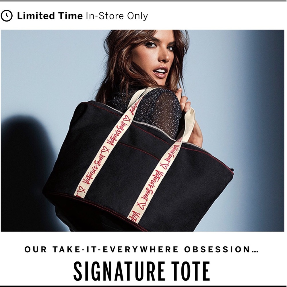 BNWT Victoria’s Secret black tote bag.