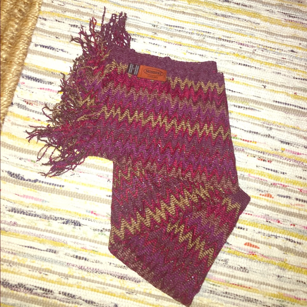 💕Missoni Purple Chevron Scarf with Fringe💕