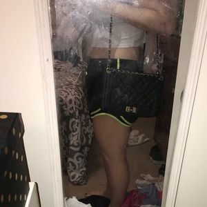 Black quilted cross body