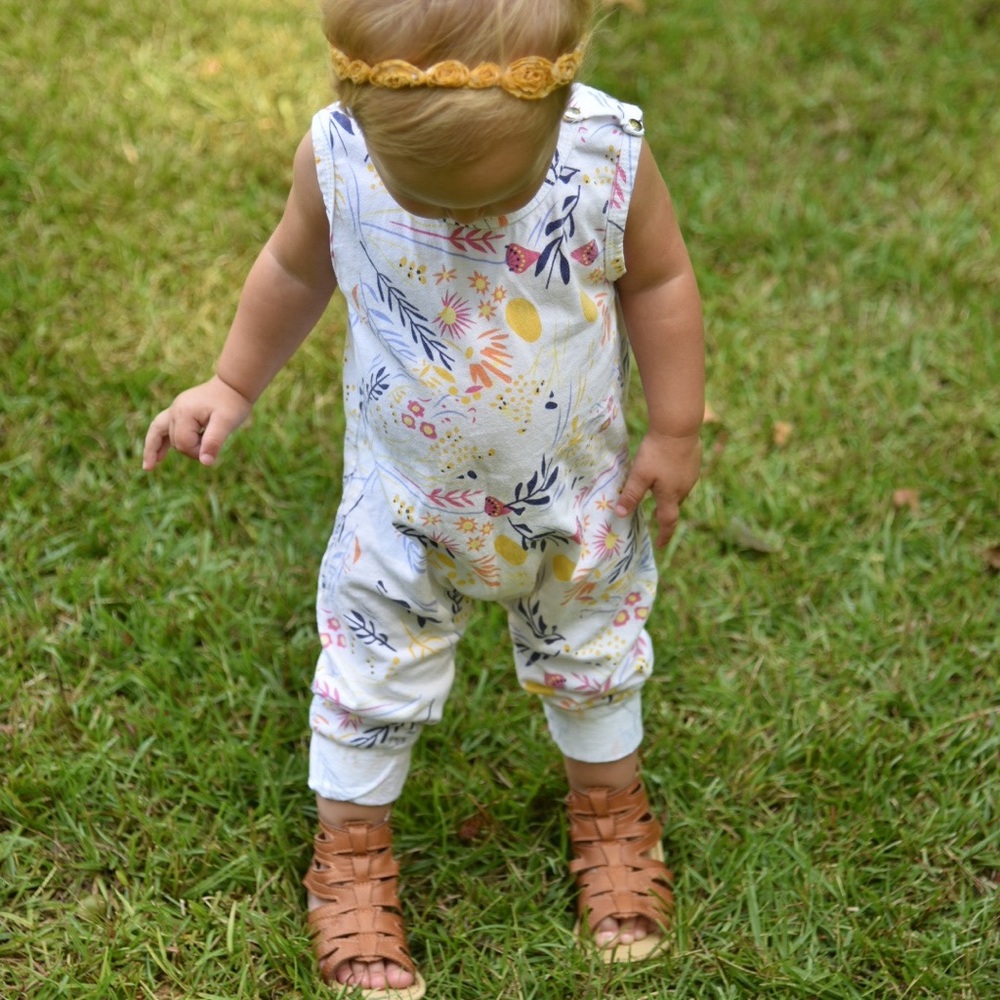 White floral jumpsuit