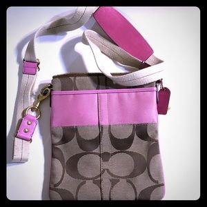 Pink Coach mini crossbody