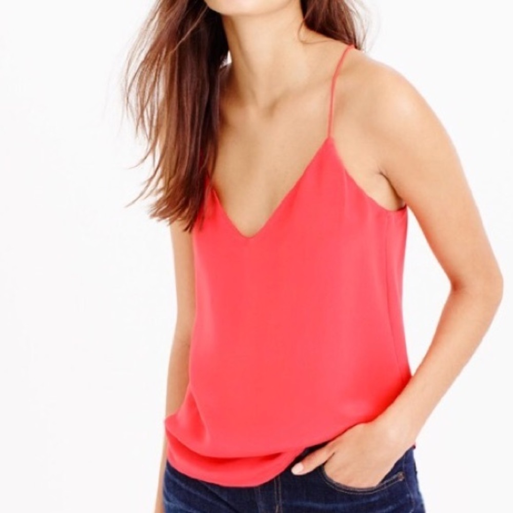 J Crew Bright Pink Carrie Cami