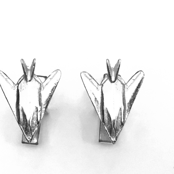 Stealth Aircraft Cuff Links Jet Fighter Cuff Links - Picture 3 of 5