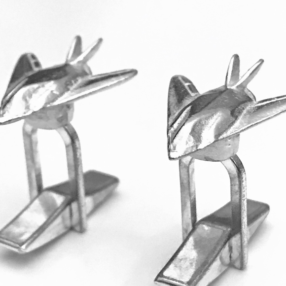 Stealth Aircraft Cuff Links Jet Fighter Cuff Links - Picture 4 of 5