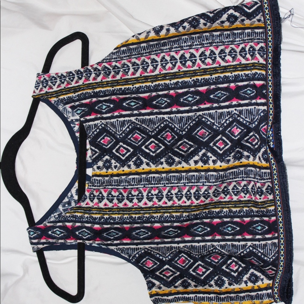 Tribal Print Crop Top