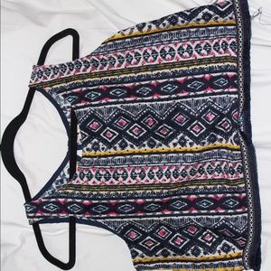Tribal Print Crop Top