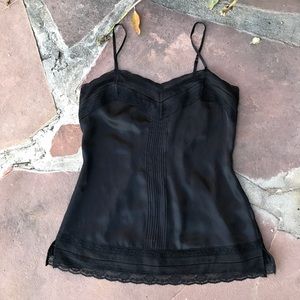 White House Black Market lacy black cami