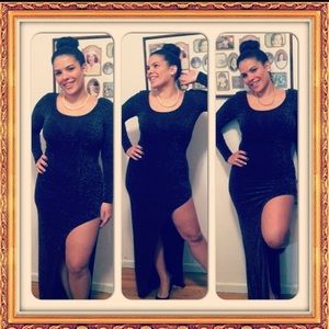 Black & Gold Glitter Dress