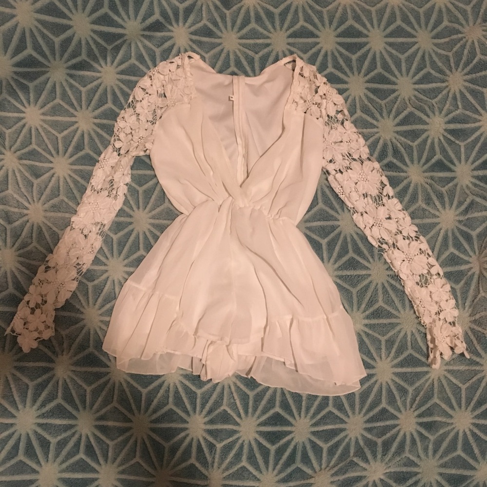 White Lace Romper