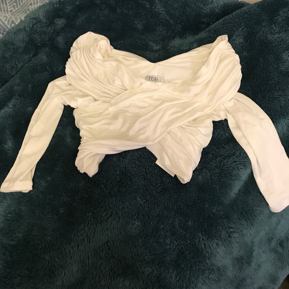 NWT TOBI Wrap Crop Top S