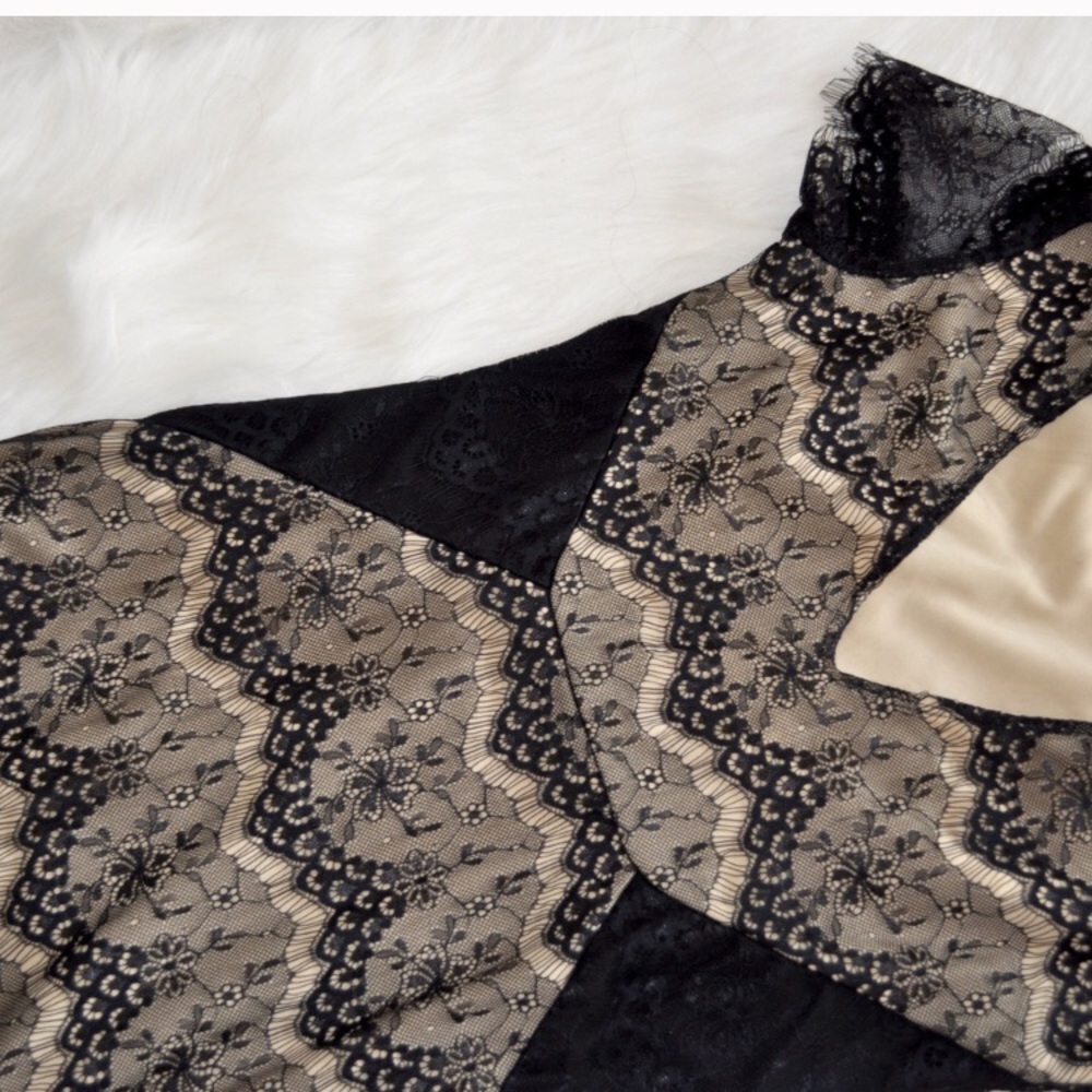 Black and Cream mini dress