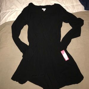 Black long sleeve romper