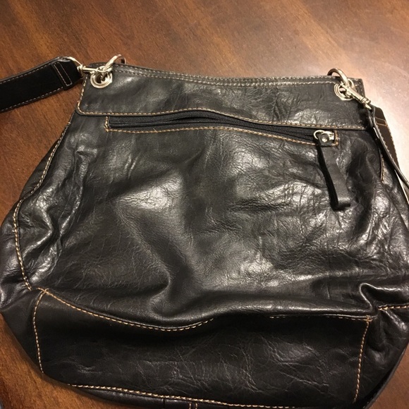 Black Shoulder Bag w/Silver Accents - Picture 6 of 6