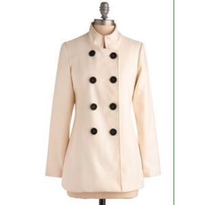 Modcloth cream coat Modcloth cream coat