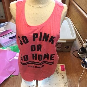 VS Pink Nation NWOT Go Pink or Go Home Tank Small VS Pink Nation NWOT Go Pink or Go Home Tank Small