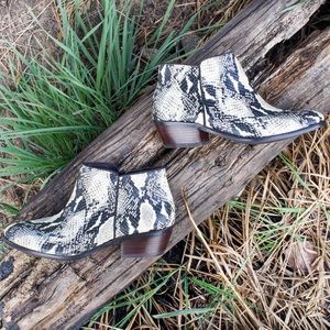 Sam Edelman Snakeskin Ankle Bootie