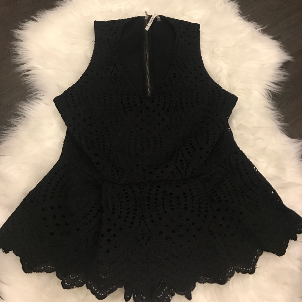 Peplum lace top
