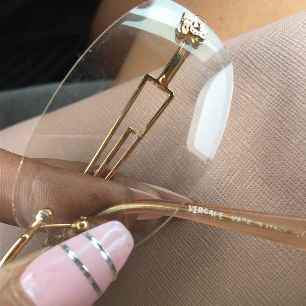 VERSACE gold prescription glasses frames