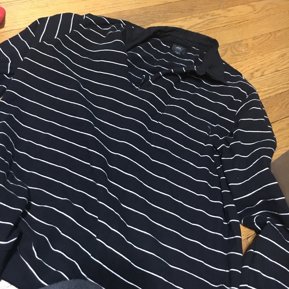 Black Stripes Obey Polo Size M