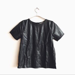 Realistic faux leather top from loft Realistic faux leather top from loft