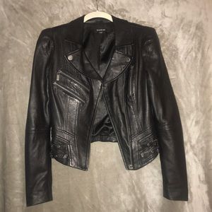 100% leather moto jacket