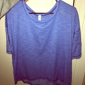 Lululemon soft blue never been worn wide fit tee