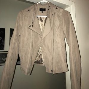 Taupe suede jacket