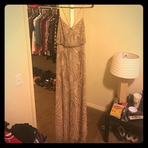 Adrianna Papell Beaded Blouson Bridesmaid Gown