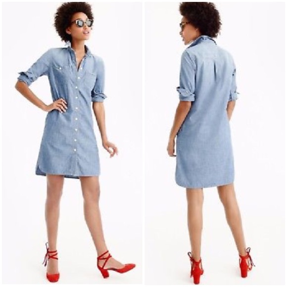 J. Crew Dresses & Skirts - J. Crew chambray long sleeve shirt dress