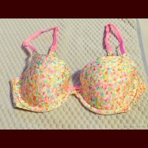 Victoria Secret Confetti Pattern Padded Bra