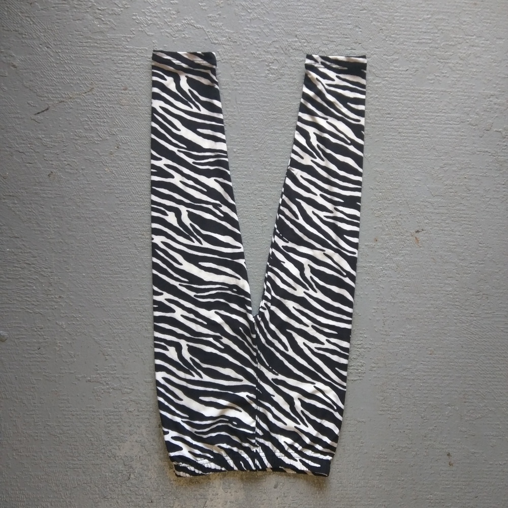Girl's Zebra Leggings Soft Elastic Waist Comfy