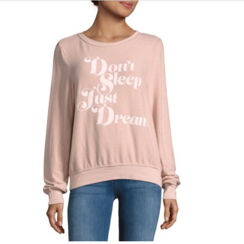 Wildfox Dream Sweatshirt Graphic Blush Pink NWT!
