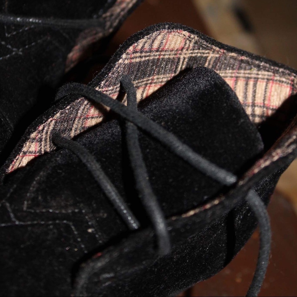 Little girls black ankle platform heel booties