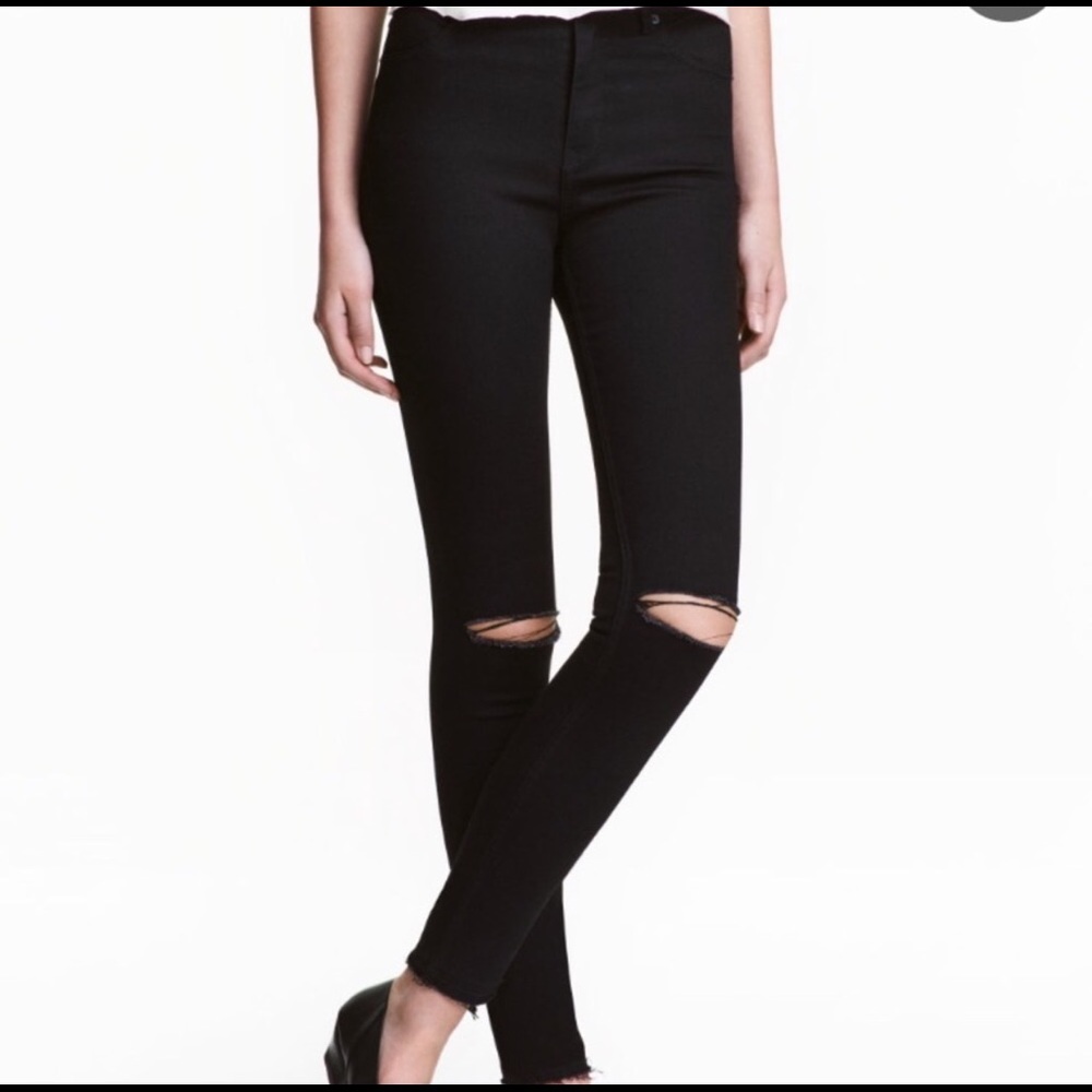 H&M Black High-Waisted Skinny Jeans