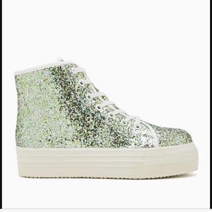 Shoe Cult by Nasty Gal glitter platform sneaker
