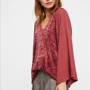 Go softly Freepeople velvet hoodie Go softly Freepeople velvet hoodie