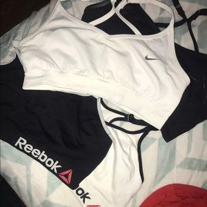 Reebok and Nike sports bras