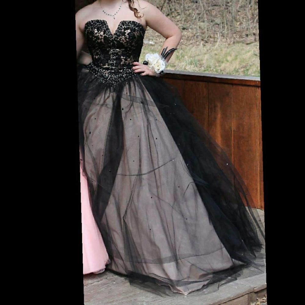 Princess style corset prom dress.